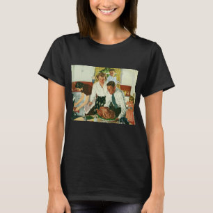 T-shirt Cuisine familiale vintage Thanksgiving Dîner Cuisi