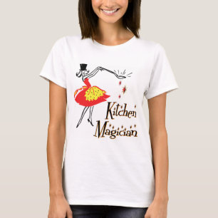 T-shirt Cuisine Magicien Retro Cuisine Art