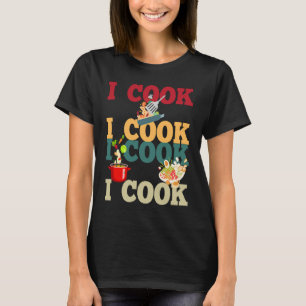 T-shirt Cuisine Recettes de nourriture Pots et casseroles 