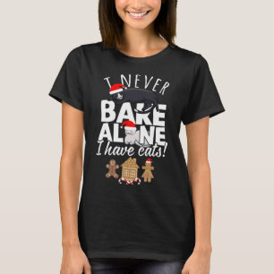 T-shirt Cuisiner des biscuits avec des chats à Noël et à G