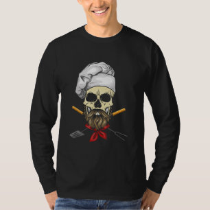 T-shirt Cuisiner Grill Master Chef Crâne visage Halloween