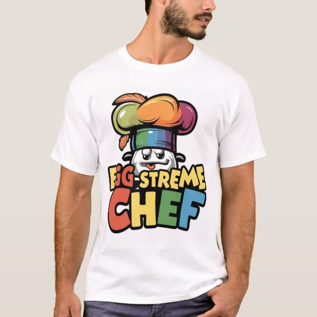 T-shirt Cuisinier à la sauce d'oeuf : craqué et prêt à cui (Devant)