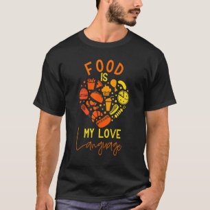 T-shirt Cuisinier Cuisinier Foodie Retro Food Is My Love L