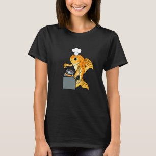 T-shirt Cuisinier Poisson Rouge Citation Ironique Poisson 