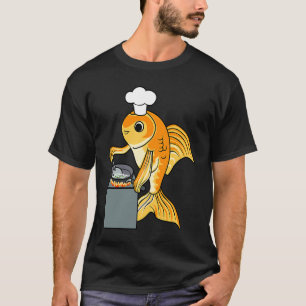 T-shirt Cuisinier Poisson Rouge Citation Ironique Poisson 