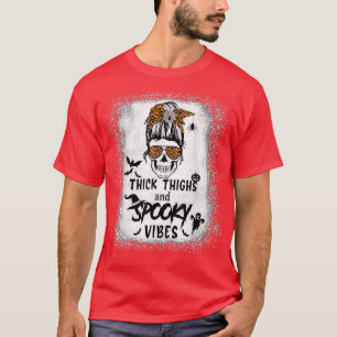 T-shirt Cuisse Épaisse Et Vibes Éffrayantes Bleached Messy