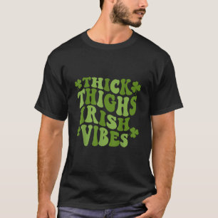 T-shirt Cuisse épaisse Vibes irlandaises Shamrock Vintage