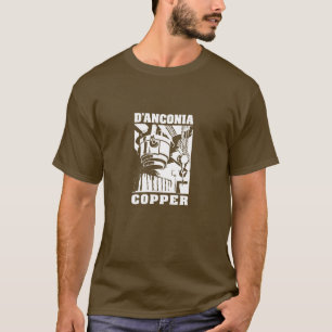 T-shirt cuivre de d'Anconia/logo blanc