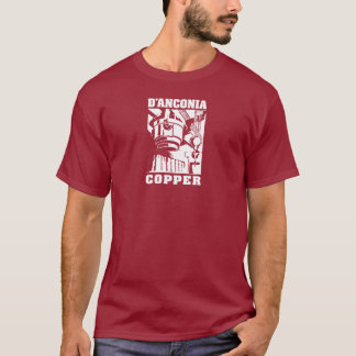 T-shirt cuivre de d'Anconia/logo blanc