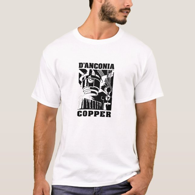 T-shirt cuivre de d'Anconia/logo noir (Devant)