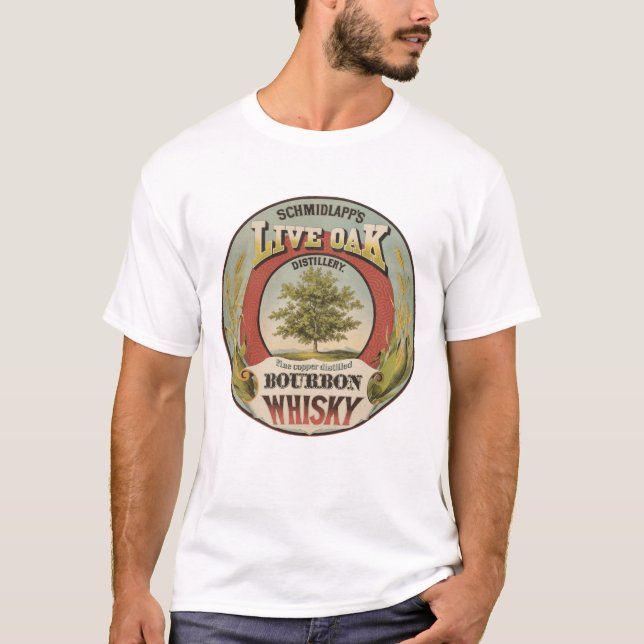 T-shirt Cuivre fin Distillé Bourbon Whisky. (Devant)
