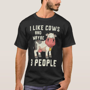 T-shirt Cultivateur de la vache mûre agricole ferme animal