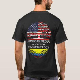 T-shirt Cultivé en Amérique avec des racines colombiennes