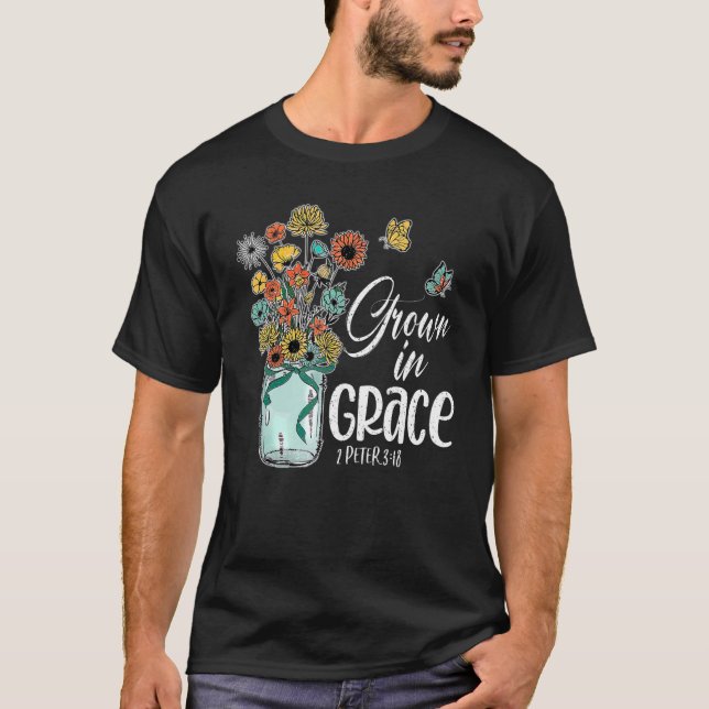 T-shirt Cultivé En Grace Floral Christian Pierre 318 Bible (Devant)