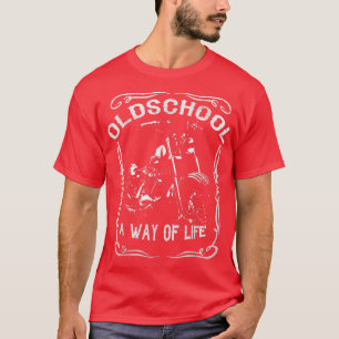 T-shirt Culture de l'ancienne école Cooles Biker Motorrad