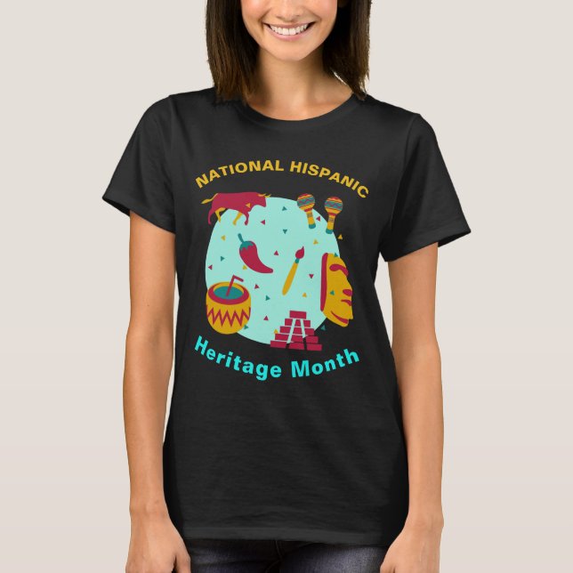 T-shirt Culture du Mois du patrimoine hispanique national (Devant)