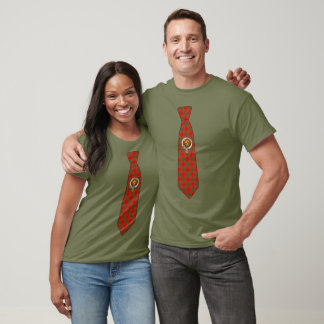 T-shirt Cumming Scottish Clan Badge & Tartan Cravate