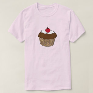 T-shirt Cupcake au Chocolat avec une Cerise