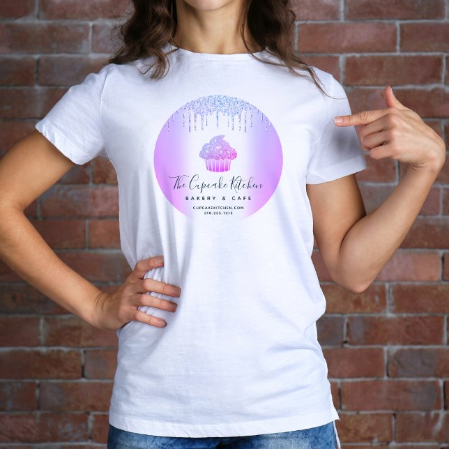 T-shirt Cupcake Boulangerie Pâtisserie Café Purple Parties (Créateur téléchargé)