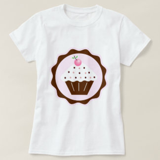 T-SHIRT CUPCAKE BROWN & PINK
