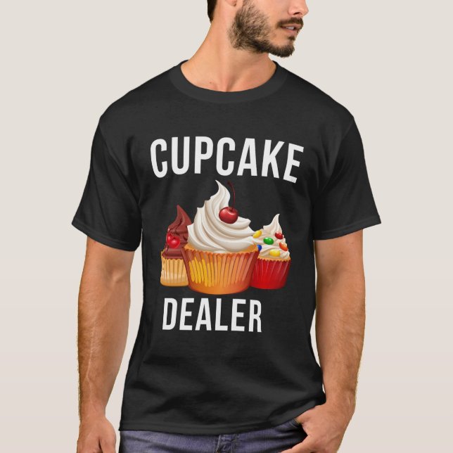 T-shirt Cupcake Concessionnaire Baker pâtisserie (Devant)