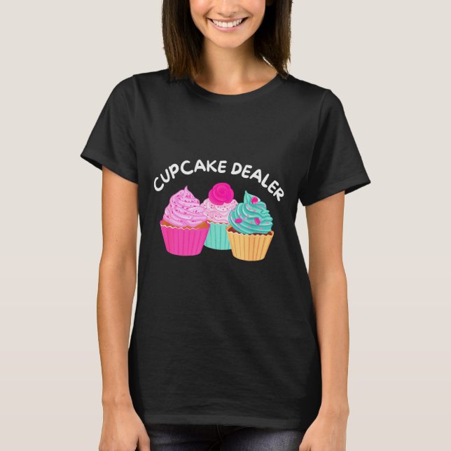 T-shirt Cupcake Er - Funny Cupcake Baker Pastry Baking Gif (Devant)
