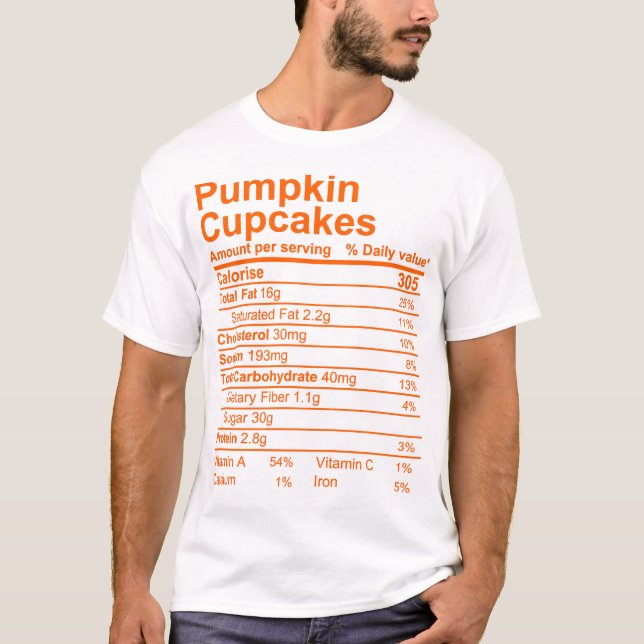 T-shirt Cupcakes citrouilles (Devant)