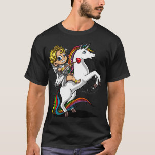 T-shirt Cupid équitation Unicorn Valentines Jour couple