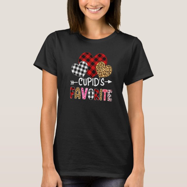 T-shirt Cupid's Favorite Funny Valentines Day Hearts Buffa (Devant)