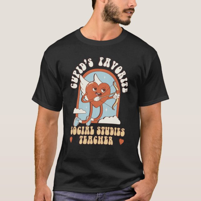 T-shirt Cupid's Favorite Social Studies Teacher Teacher Cu (Devant)