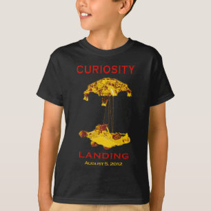 T-shirt Curiosité Rover débarquant le logo de l'équipe
