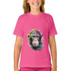 Curioso y colorido chimpancé