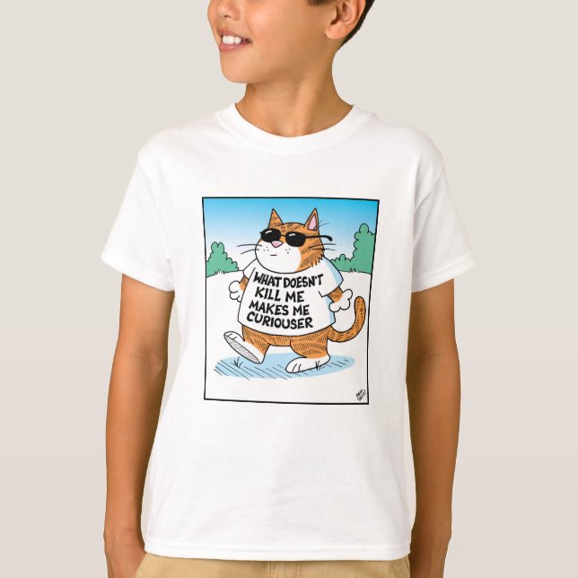 T-shirt Curious Cat (Devant)