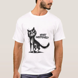 T-shirt Curious Cat : Ce qui s'est passé