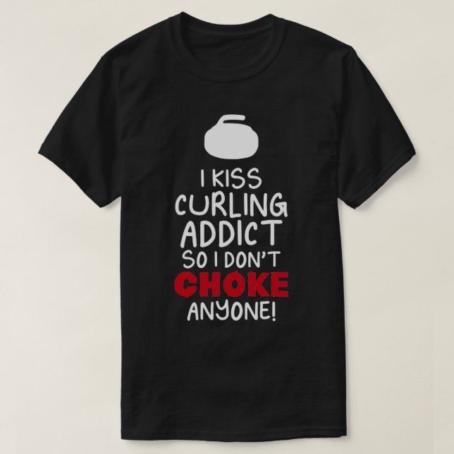 T-shirt Curling Addict Drôle Design Pour Cadeau 2 (Design devant)