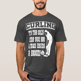 T-shirt Curling Besen Witzger Spruch Curler Mnner