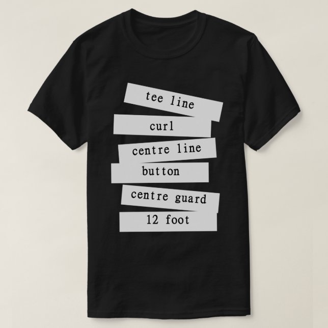 T-shirt Curling design à rayures modernes (Design devant)