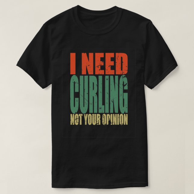 T-shirt Curling Dit Drôle (Design devant)
