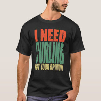 T-shirt Curling Dit Drôle