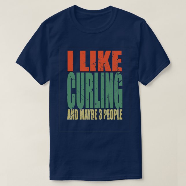 T-shirt Curling Dit Drôle 7 (Design devant)