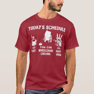 T-shirt Curling en fauteuil roulant Design Cadeau Aujourd'