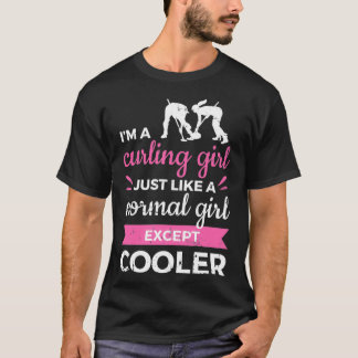 T-shirt Curling Girl Curling glace Curling Sports d'hiver