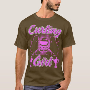 T-shirt Curling Girl Funny Curling Cadeau