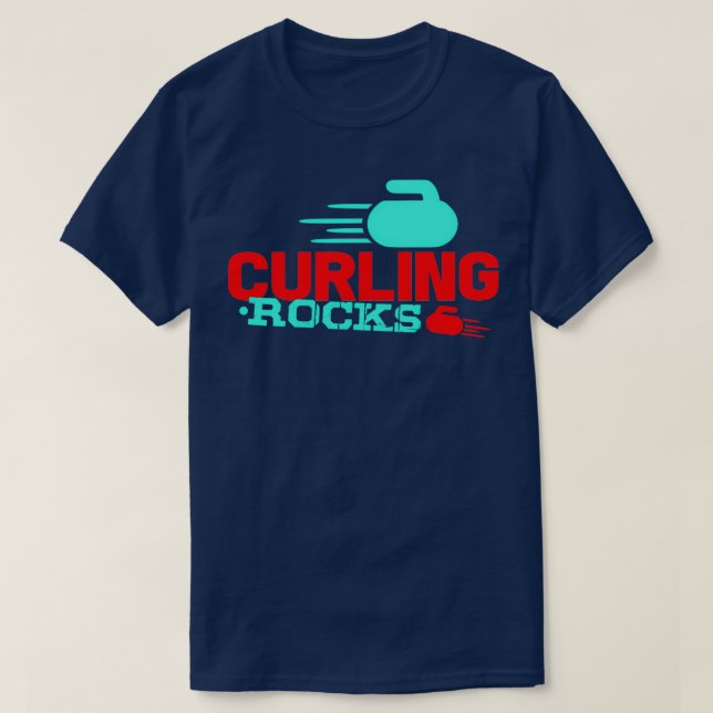 T-shirt Curling glace pierres de curling balai cadeau 7 (Design devant)