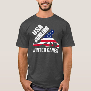 T-shirt Curling Jeux d'hiver 2018 Échecs sur glace