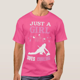 T-shirt Curling Juste Une fille qui aime Curling 2