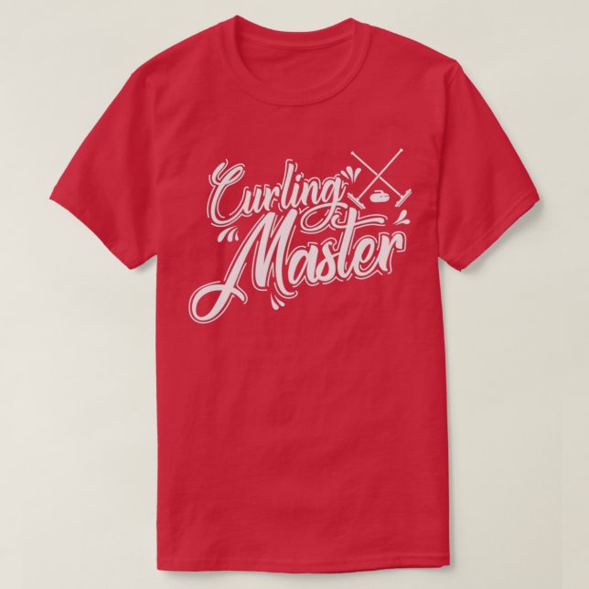 T-shirt Curling Master Wintersport Gripper en pierre (Design devant)