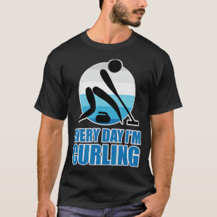 T-shirt Curling pour hommes et femmes tous les jours Je Cu