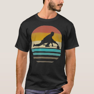 T-shirt Curling Retro Vintage les années 70 Silhouette d