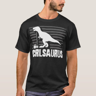 T-shirt Curling Saurus Dinosaur Curling Stone Sport d'hive